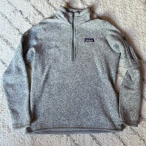 PATAGONIA Better Sweater 1/4 Zip Pullover Fleece Knit Long Sleeve Gray Women's S